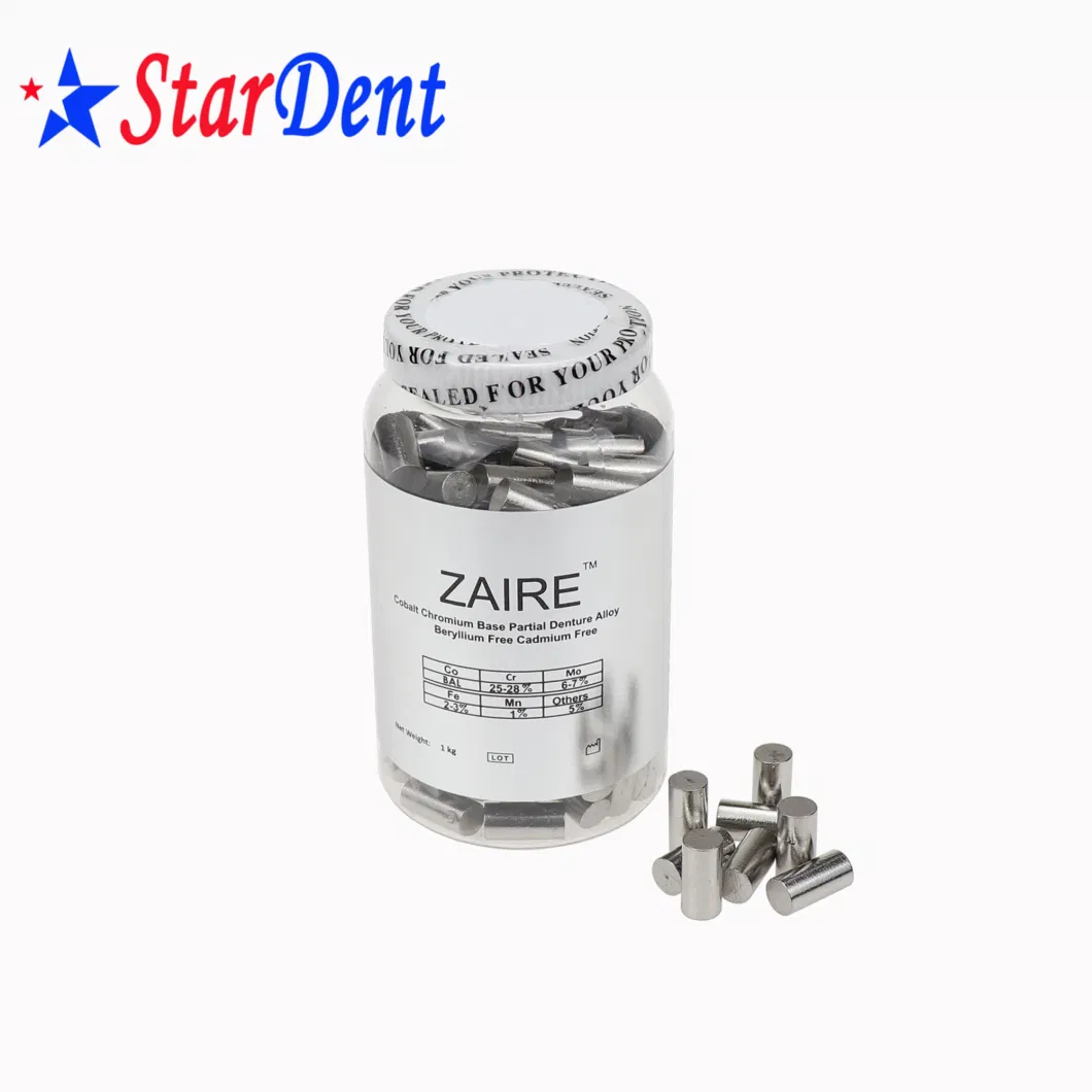 Made in USA Dental Alloy Zare Cabalt Chromium Base Partial Denture Alloy Beryllium Free Cadmium Free