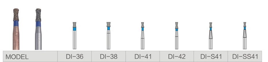 Double Inverted Polishing Dental Clinic Milling Diamond Burs DI Series